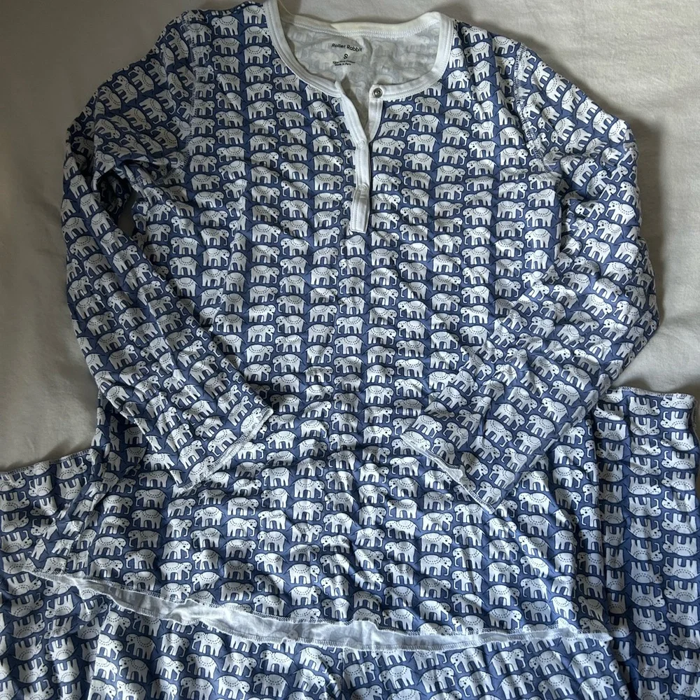 Blue Roller Rabbit PJs - Picture 2 of 4